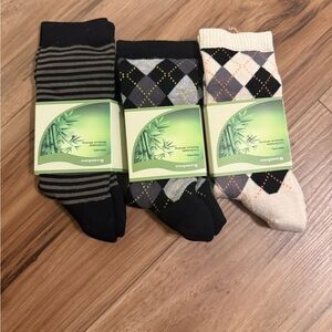 BAMBOO Men's Casual Socks - Black, Gray, Cream